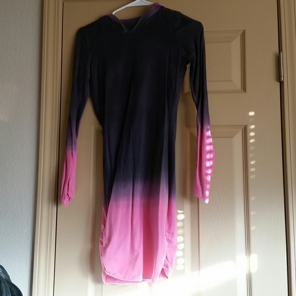 Purple and pink mid thigh sweater